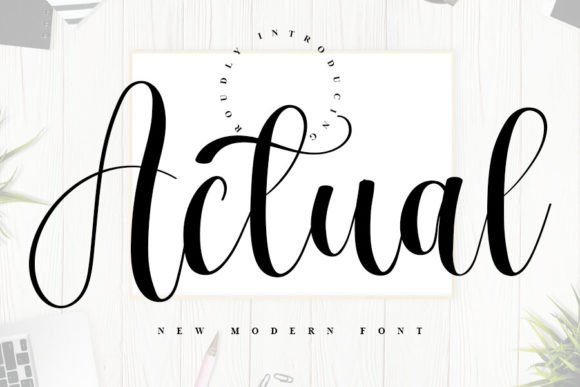 Actual: A Script Font for Modern Web Design