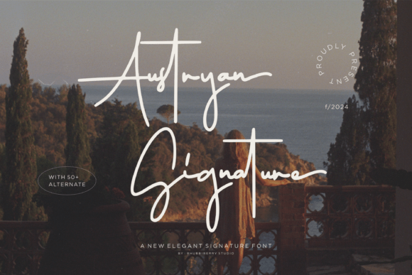 Austryan Signature: A Refined Script Font for Editorial Design