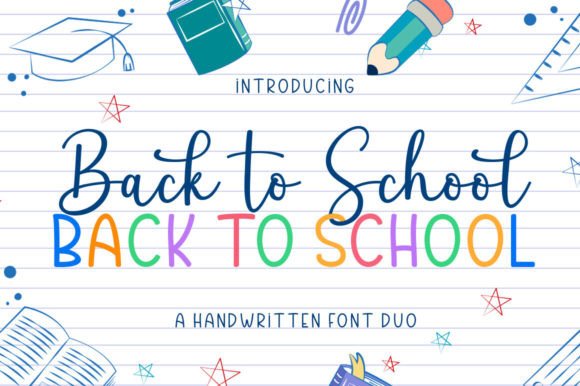 Back to School Duo: A Playful Typeface for Modern Web Design