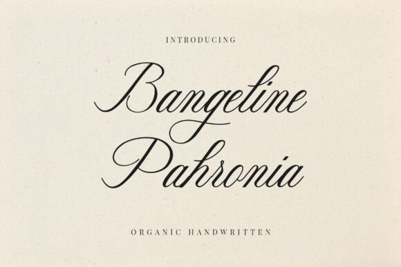Bangeline Pahronia: A Warm Handwritten Font for Web & Brand