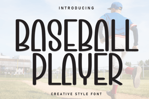 Baseball Player Font for Editorial Design