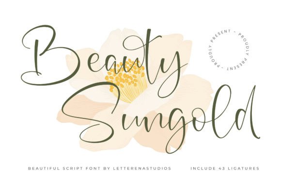 Beauty Sungold: A Modern Script Typeface for Editorial Design