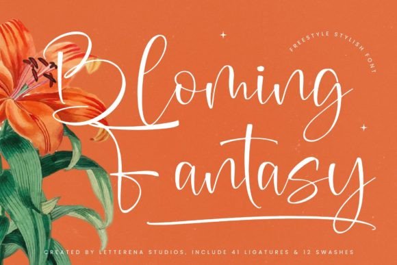 Bloming Fantasy: A Modern Handwritten Typeface