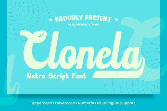 Clonela: A Retro Script Typeface for Digital Elegance