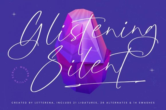 Glistening Silent: A Premium Script Font for Branding