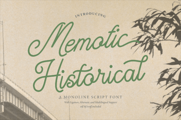 Memotic Historical: The Vintage Script Font for Makers