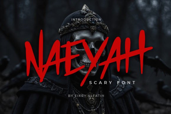 The Naeyah: A Spooky Display Font for Crafters